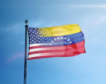 Venezolanisch-Amerikanische Hybridflagge - 30 x 45 cm bis 3 x 5 Fuß, Polyester, Indoor / Outdoor