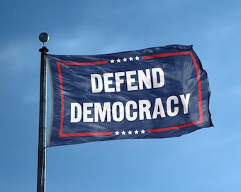 Drapeau Defend Democracy, 3 x 5 pi : bannière intérieure/extérieure en polyester