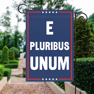 E Pluribus Unum Political Garden Flag – 100% Polyester, 12x18 Inches, Weather-Resistant Outdoor Decor