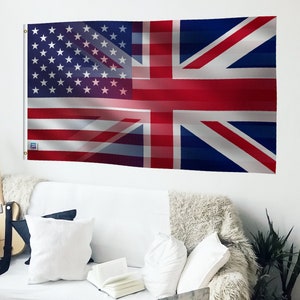 British American Hybrid Flag 100% Polyester w/ Brass Grommets Indoor / Outdoor image 4