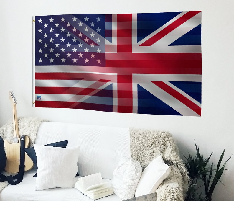 British American Hybrid Flag 100% Polyester w/ Brass Grommets Indoor / Outdoor image 4