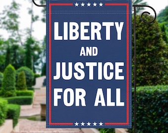 Drapeau de jardin Liberté et justice pour tous – Déco extérieure politique