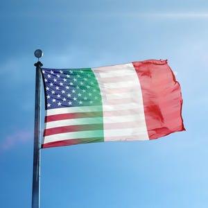 Italienisch amerikanische Hybrid Flagge 3 x 5 ft - 100% Polyester, Messingösen, Indoor Outdoor, Doppel- oder Einseitiges Banner