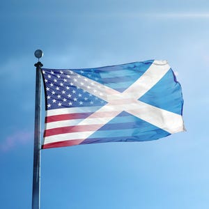 Scottish American Hybrid Flag – Heritage Pride Banner (12x18 in to 3x5 ft)