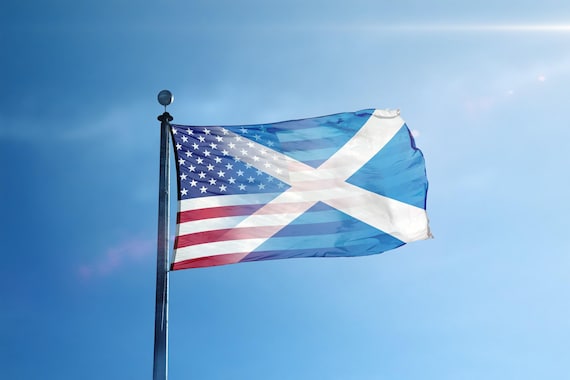Scottish American Hybrid Flag – Heritage Pride Banner (12x18 in to 3x5 ft)