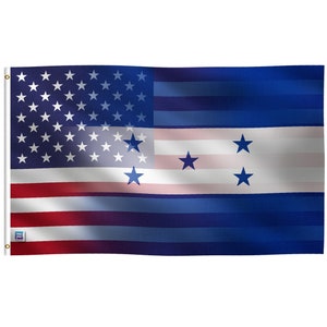 Honduran American Hybrid Flag -  100% Polyester w/ Brass Grommets - Indoor / Outdoor
