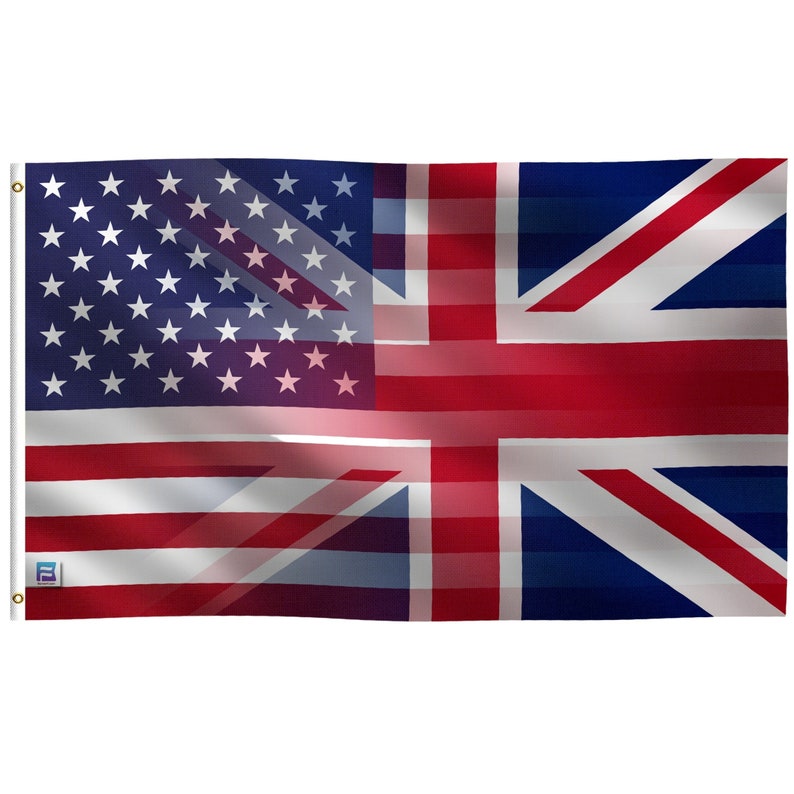 British American Hybrid Flag 100% Polyester w/ Brass Grommets Indoor / Outdoor image 1