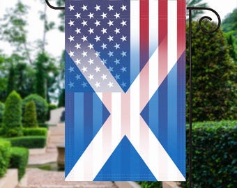 Drapeau de jardin américain d'origine écossaise - 100 % polyester, 30 x 45 cm, décoration d'extérieur résistante aux intempéries
