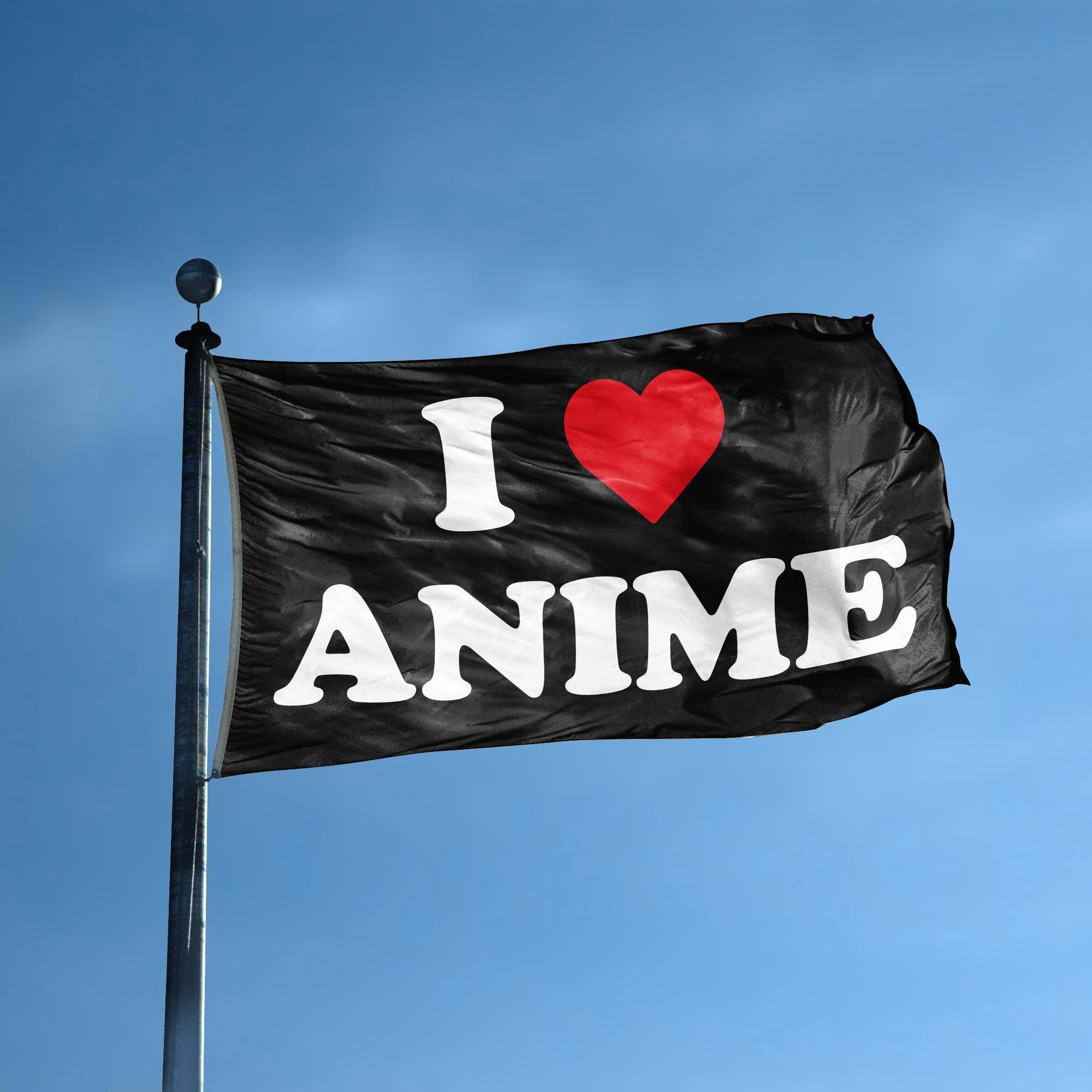 I Love Anime Flag – 12x18 in to 3x5 Ft Polyester Banner - Etsy