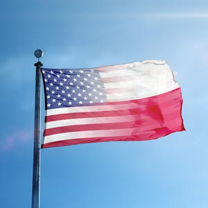 Polish American Flag 3x5 ft Blend - 100% Polyester, Brass Grommets, Indoor Outdoor, Single or Double Sided