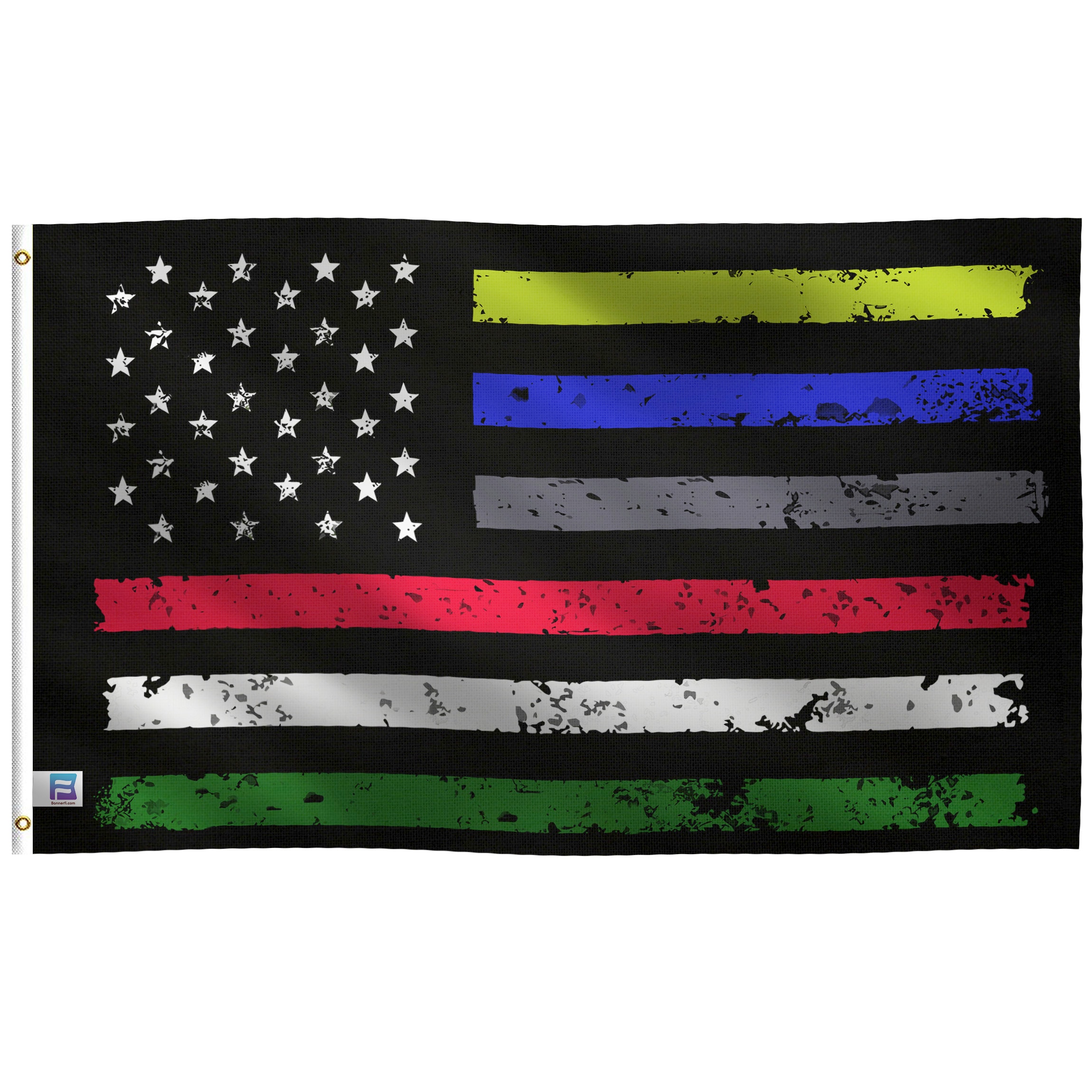 USA Flag Thin Line Military Police Nurse EMS Firefighter Essential Design  21056179 Vector Art at Vecteezy