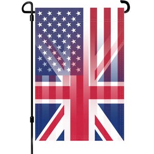 British American Garden Flag 12x18 Inch, Weather-Resistant, Outdoor Decor, Polyester Banner, Durable Yard Display