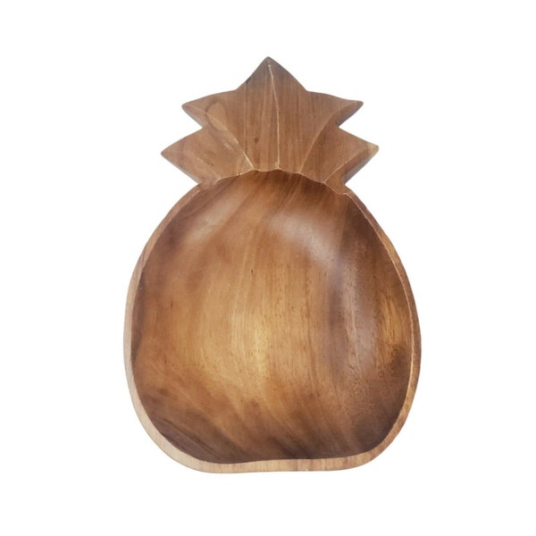 Wood Pineapple Bowl Etsy
