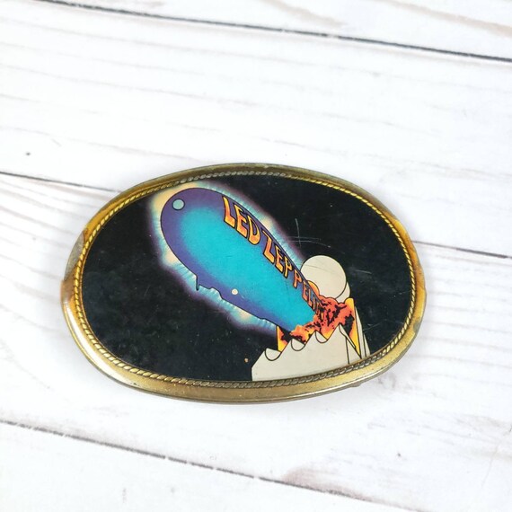 Vintage Led Zeppelin Belt Buckle 1977 Pacifica Etsy
