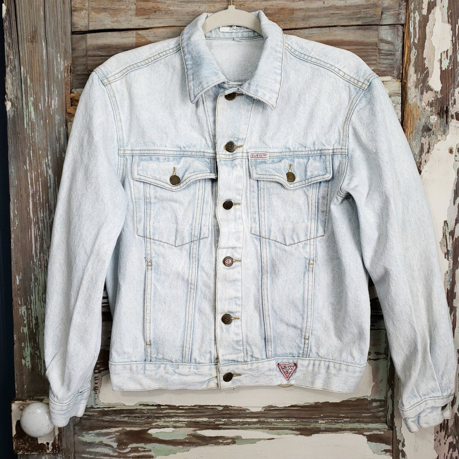 guess denim jacket 80s