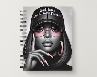 Faith-Inspired Journal Cover: Black Woman Art (Digital Download)