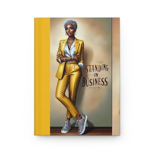 Hardcover Journal Matte, African American Woman Motivational Notebook, Inspirational, Business Owner Gift, Boss Lady Journal, Empowering