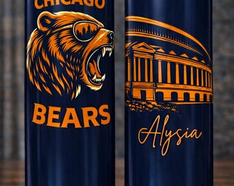 Chicago Bears Tumbler: 20oz Stainless Steel Insulated Cup