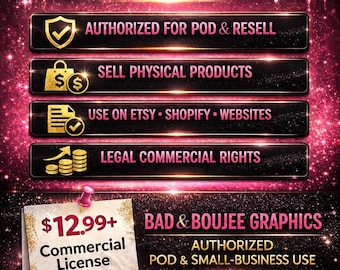 Bad & Boujee Graphics | Digital License Only (5 Design Bundle)