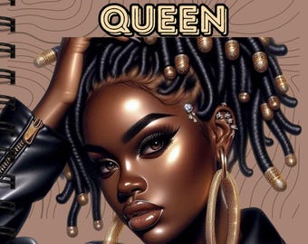 Melanin Queen Notebook Cover: Afrocentric Black Girl Magic (Digital Download)