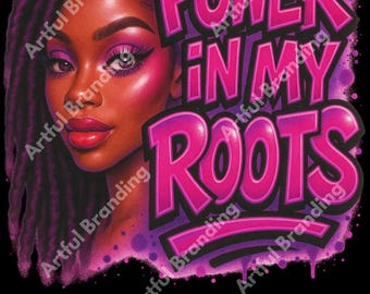 Afrocentric Graffiti Art: Black Woman with Locs (Digital Download)