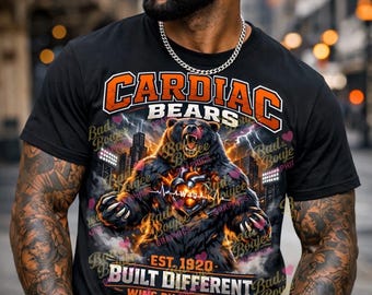 Cardiac Bears Shirt, Chicago Football Fan Tee, Built Different