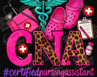 Paquete de imágenes PNG para sublimación de CNA: Diseños en azul, rosa y estampado de leopardo (descarga digital)