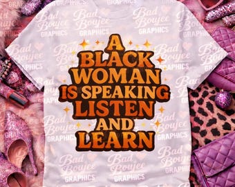 Cita de mujer negra PNG - Arte tipográfico retro (Descarga digital)