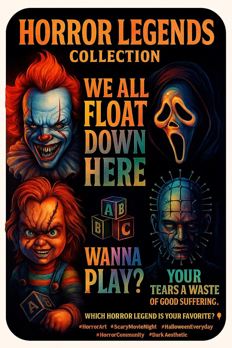 Horror Legends Collection | Pennywise, Ghostface, Jigsaw, Chucky ...