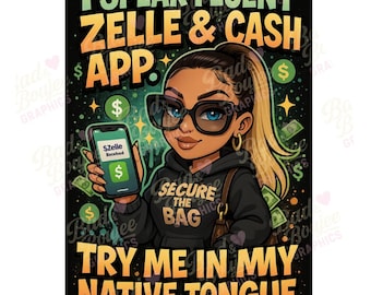 PNG de la aplicación Fluent Zelle Cash: Gráfico divertido de Hustle (descarga digital)