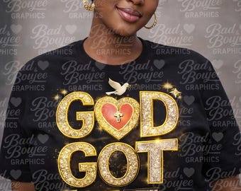 GOD GOT ME Christian T-Shirt | Gold Lettering, Faith Apparel