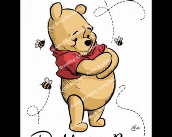 Pooh Bear Pregnancy Announcement PNG: "To Bee" Family Clipart (Digital Download)