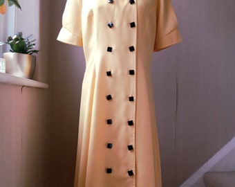 Vintage Marion Donaldson 80s Yellow Dress