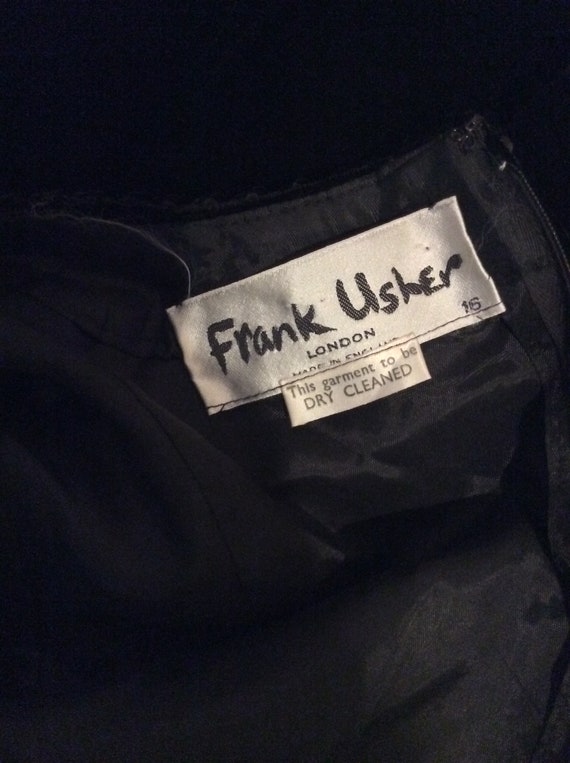 Vintage Frank Usher black velvet and sequin maxi … - image 8