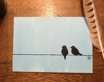 Love Birds on a Line