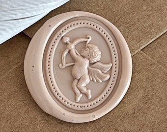 Cherub Wax Seal Sticker - Simply Peel And Stick To Desired Surface