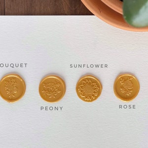 Floral Wax Seal - Adhesive Backing - Just Peel And Stick To Your Desired Surface