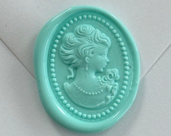 3D Embossed Cameo Wax Seal - Adhesive Backing - Just peel and apply to your desired service