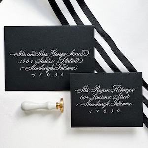 Handwritten Calligraphy Envelope Addressing: Custom Elisabeth Style