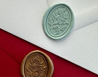 Floral Wax Seal - Adhesive Backing - Simply Peel and Stick To Desired Surface