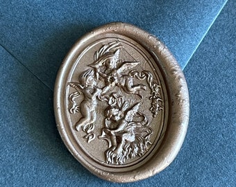 Cherub Wax Seal  - Adhesive Backing - Just peel and apply to your desired service