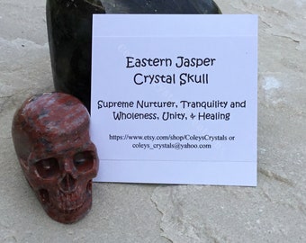 Realistic Crystal Skull (2.0") ~ Eastern Jasper