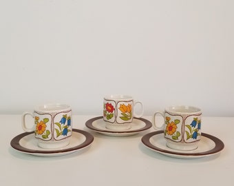 Coffee Mug Pagnossin Italy Flower decor vintage retro