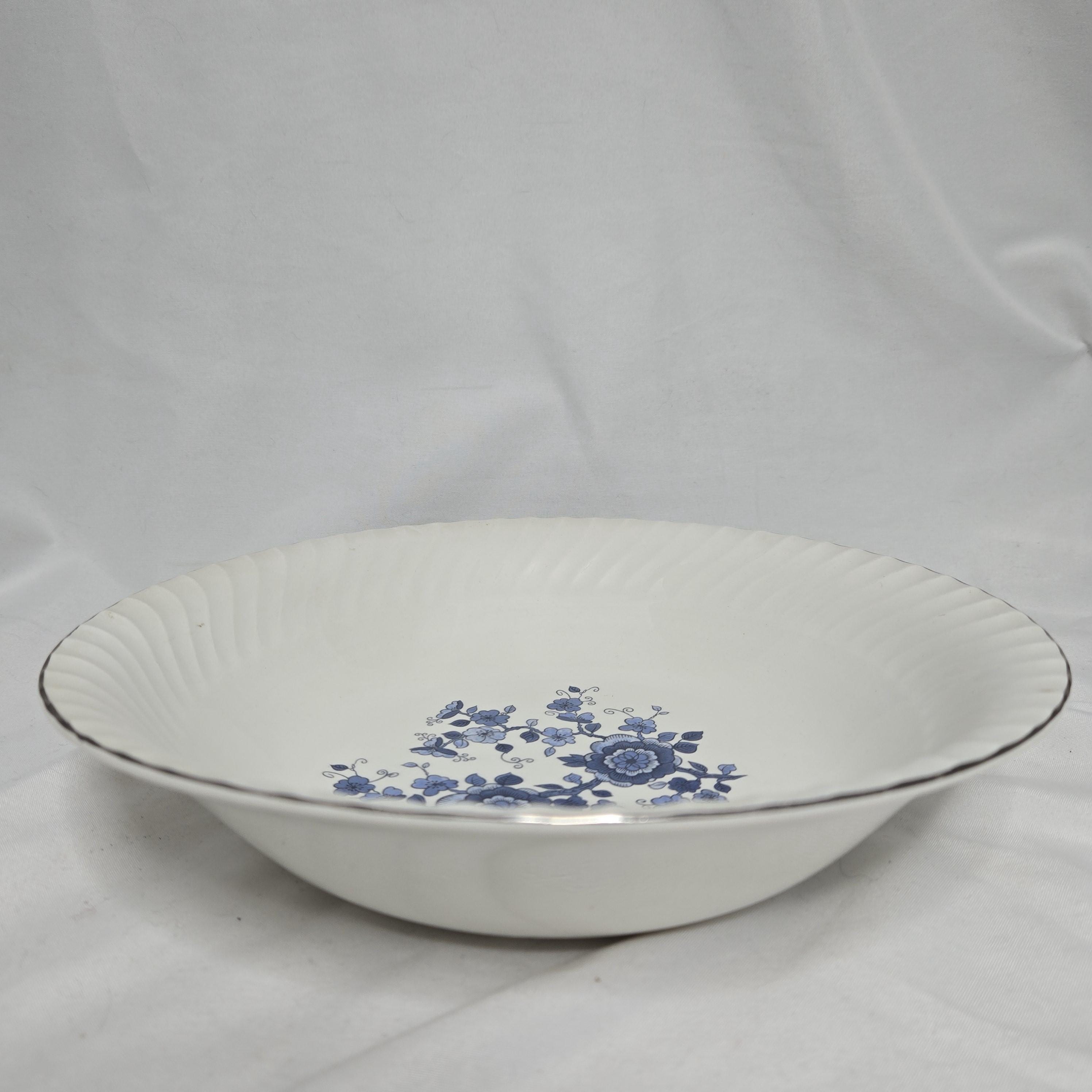 Royal Blue Ironstone Enoch Wedgwood Vegetable Bowl Porcelain