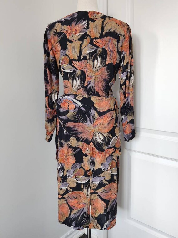 Vintage Barbara Barbara 80s Retro Floral Print Lo… - image 3