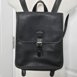 Sac à dos Gap en cuir grainé noir petit sac vintage unisexe
