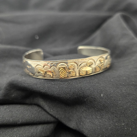 【12k × sterling silver】navajo バングル T. A. Begay Navajo Sterling Silver 1/20 12k Gold Filled