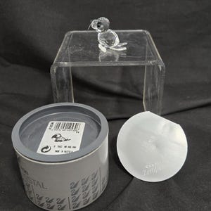Swarovski Crystal Mini Baby Seal 012530 With Black Nose And Whiskers Complete with Box And Certificate