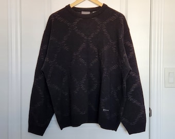 Men's Jantzen Argyle Print Pullover Acrylic Wool Sweater Size Large