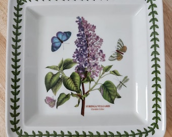 Portmeirion Botanic Garden Syringa Vulgaris Garden Lilac 8.5" Salad, Square Plate